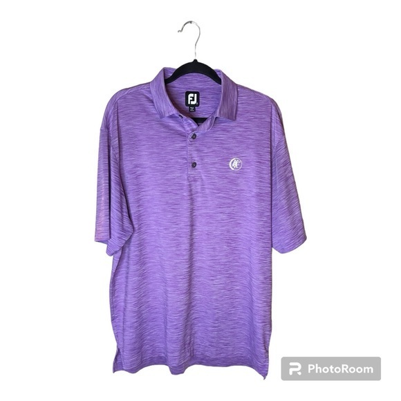 FootJoy‎ FJ Purple Short Sleeve Polo with Embroidery on Left Chest Size Large - Picture 1 of 7